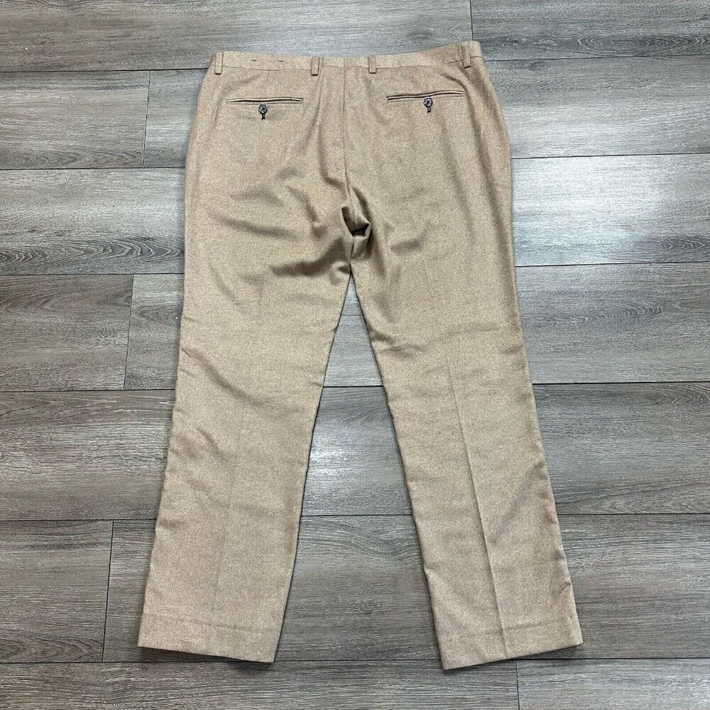 Paisley And Gray Slim Fit Pants 50% Wool Size 38 X 30 Brown Tweed